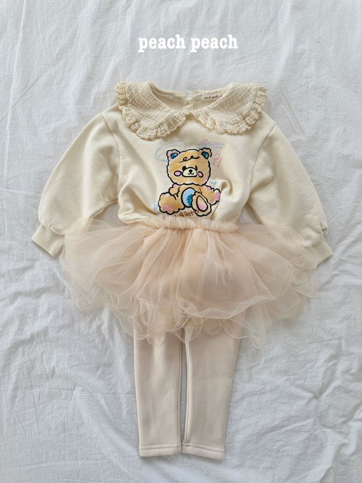 Peach Peach - Korean Children Fashion - #stylishchildhood - Cute Bear Sweatshirt - 5