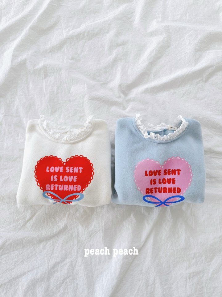 Peach Peach - Korean Children Fashion - #stylishchildhood - Love Me Sweatshirt - 2