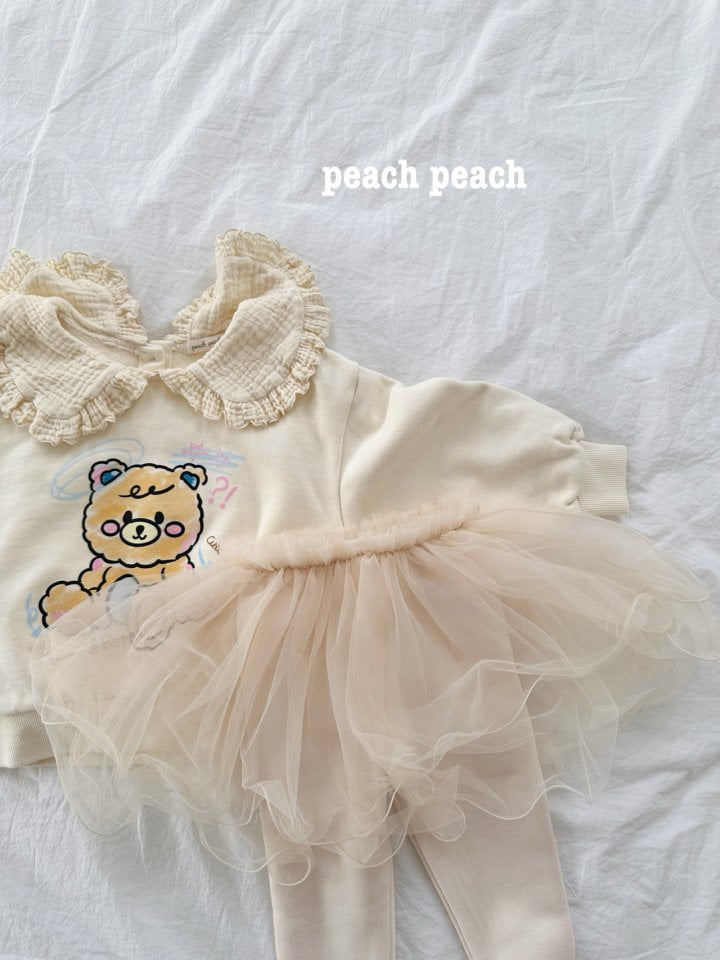 Peach Peach - Korean Children Fashion - #todddlerfashion - Cute Bear Sweatshirt - 3