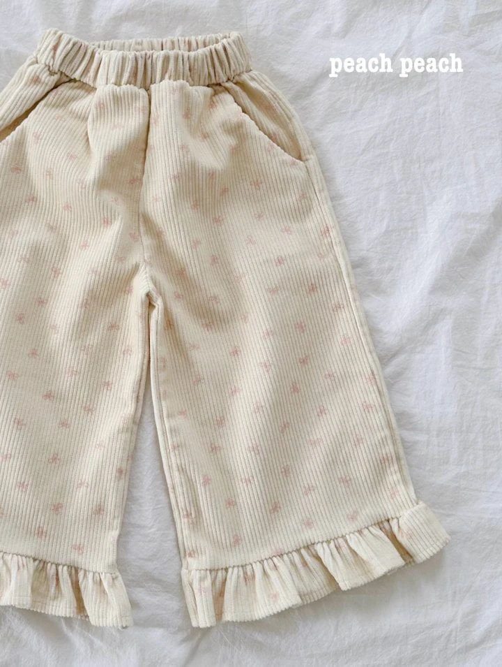 Peach Peach - Korean Children Fashion - #toddlerclothing - Milk Corduroy Pants - 6