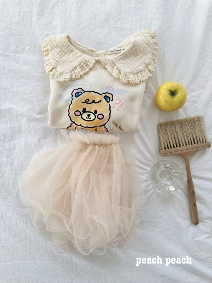 Peach Peach - Korean Children Fashion - #todddlerfashion - Cute Bear Sweatshirt - 4