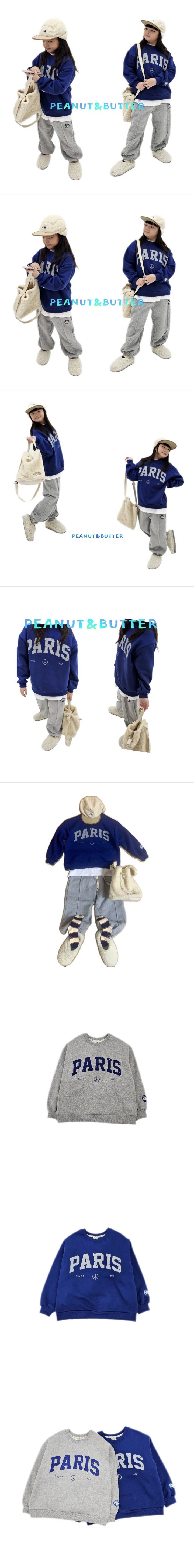 Peanut & Butter - Korean Children Fashion - #kidsstore - Paris Fleece Sweatshirts