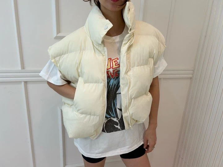 Pearls room - Korean Women Fashion - #momslook - Padding Vest - 9