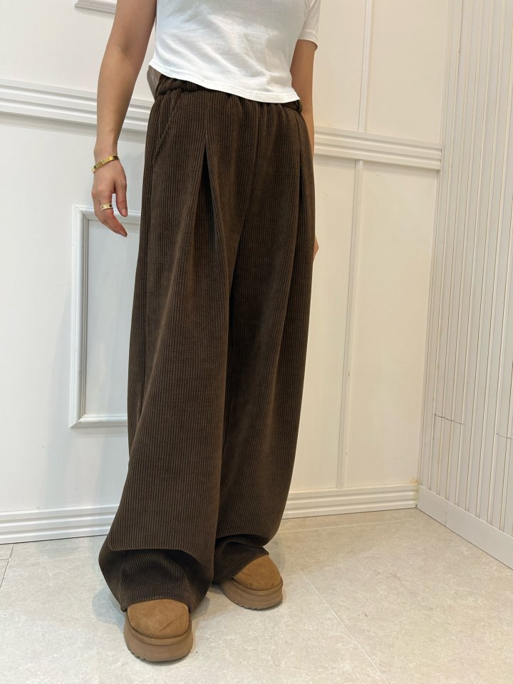 Pearls room - Korean Women Fashion - #pursuepretty - Corduroy Pants - 2