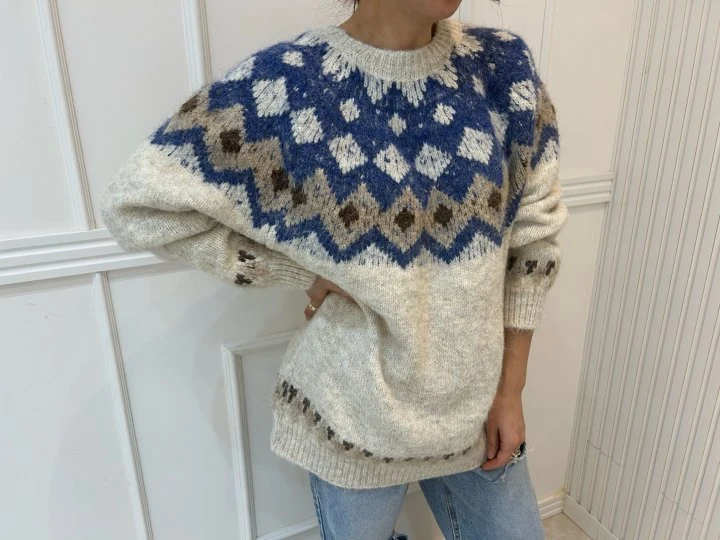 Pearls room - Korean Women Fashion - #shopsmall - Dia Knit Sweater