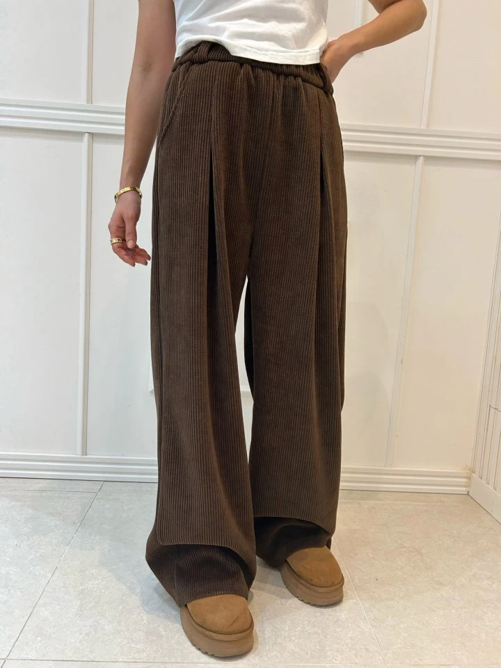 Pearls room - Korean Women Fashion - #thelittlethings - Corduroy Pants - 7