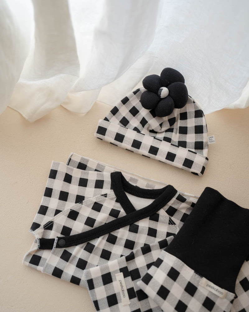 Peekaboo - Korean Baby Fashion - #babyoutfit - Kkomi Newborn Top Bottom Set - 9