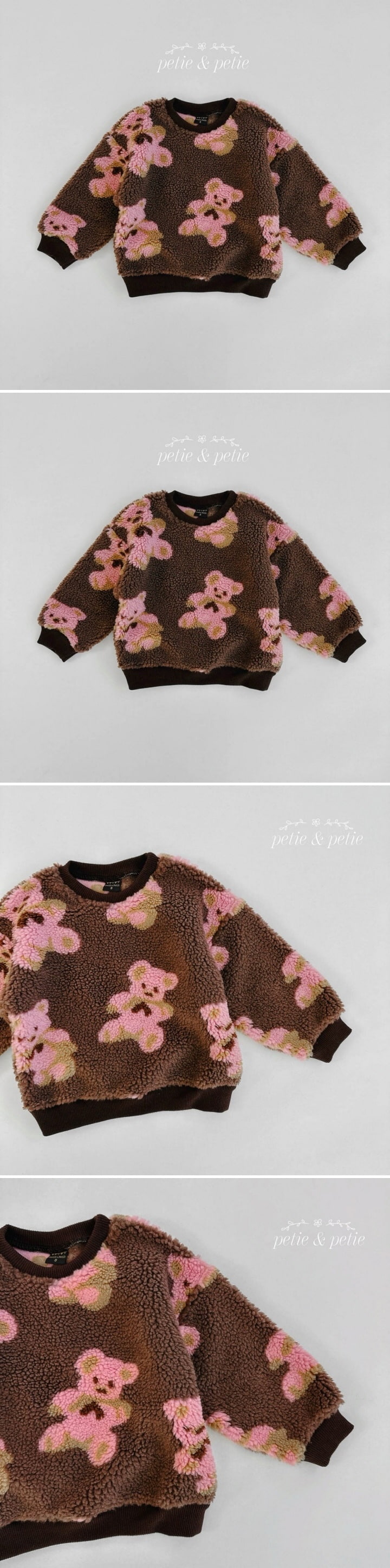 Petit & Petit - Korean Children Fashion - #littlefashionista - Ribbon Bear Sweatshirts