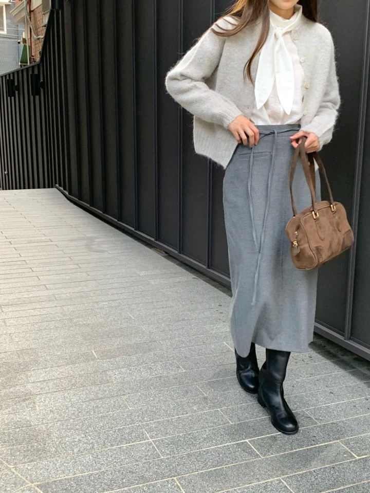 Pomelo - Korean Women Fashion - #momslook - Maxi Wool Skirt