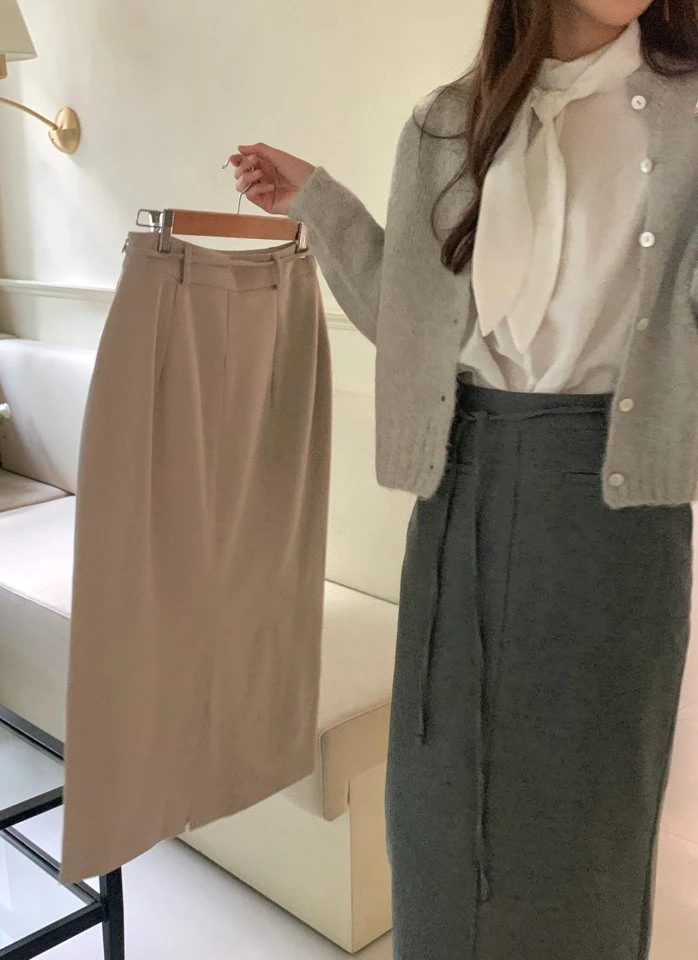 Pomelo - Korean Women Fashion - #pursuepretty - Maxi Wool Skirt - 9