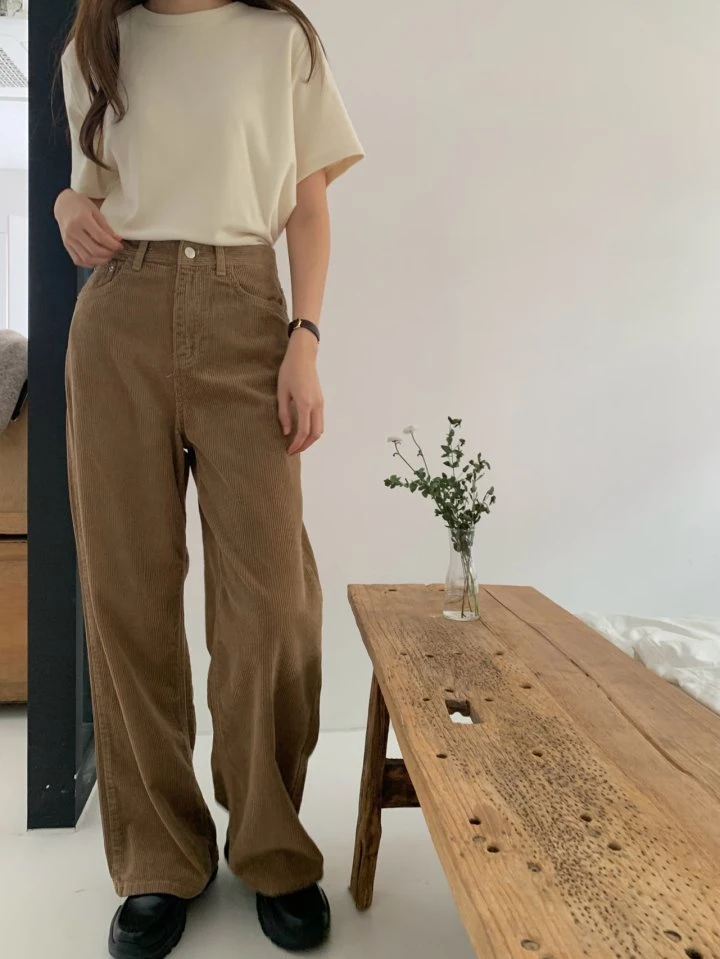 Pomelo - Korean Women Fashion - #momslook - Joy Corduroy Pants - 4