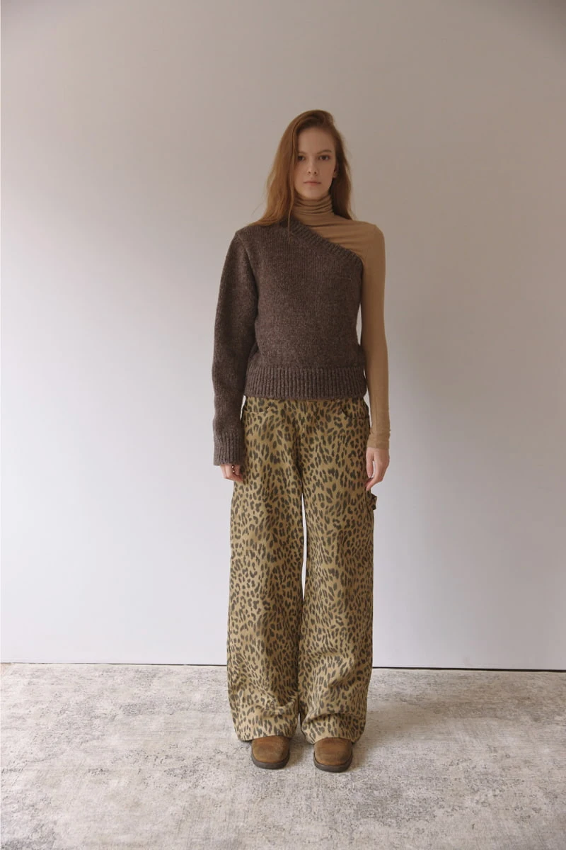 Project Wave - Korean Women Fashion - #momslook - Leopar Carpender Pants