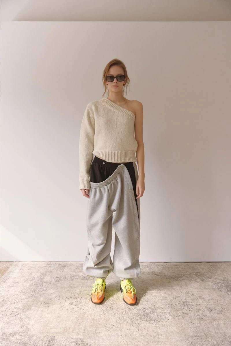 Project Wave - Korean Women Fashion - #momslook - Fleece Snap Pants