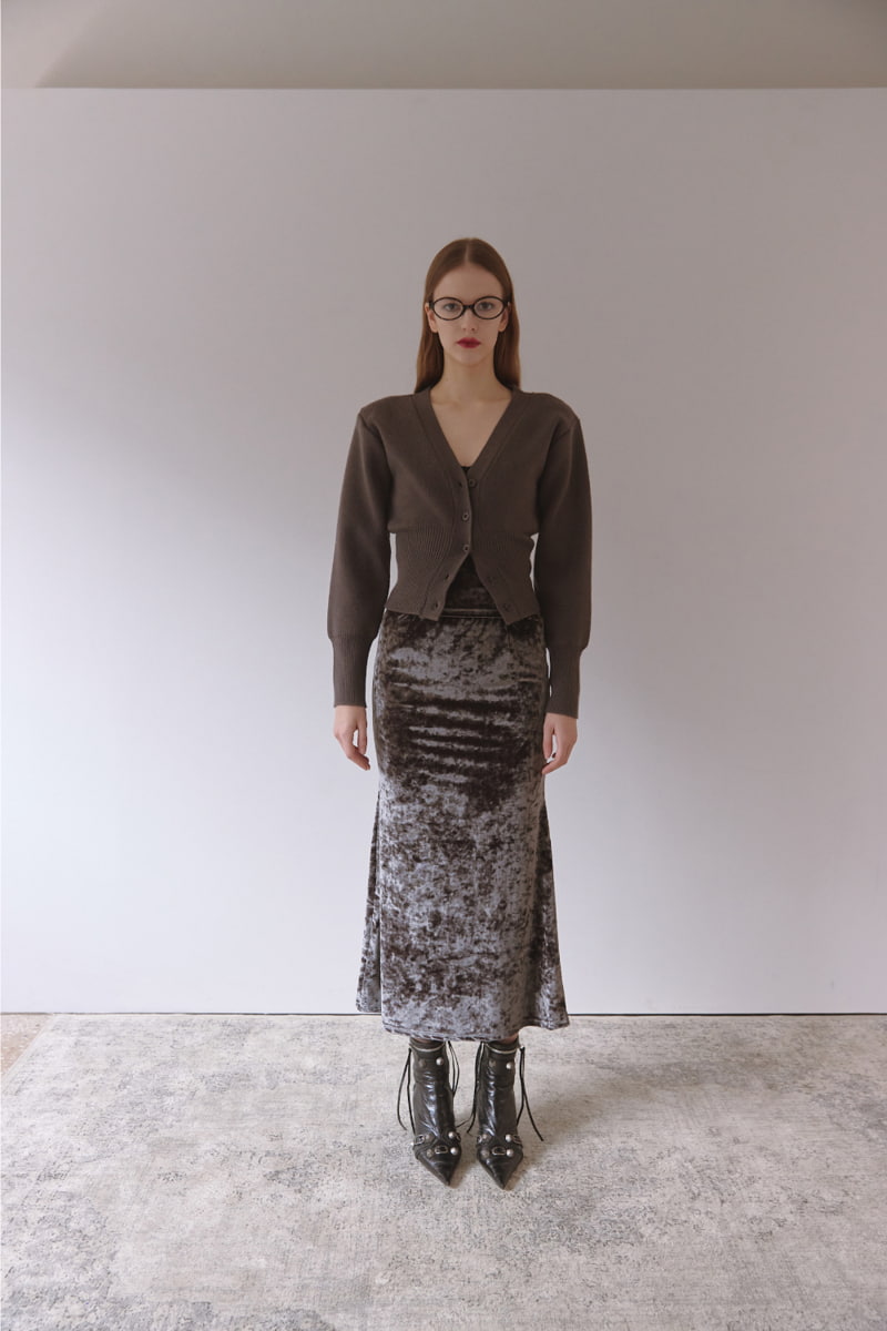 Project Wave - Korean Women Fashion - #momslook - Bella Velvet Skirt