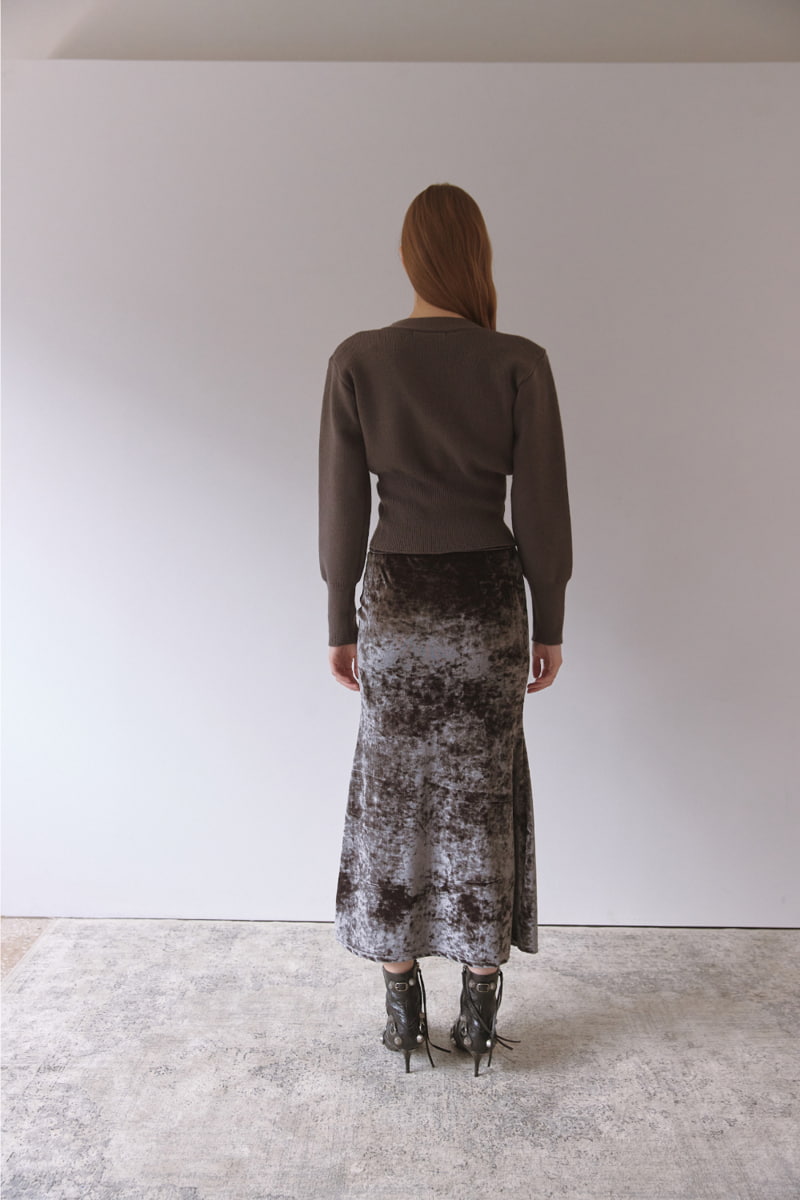 Project Wave - Korean Women Fashion - #momslook - Bella Velvet Skirt - 3