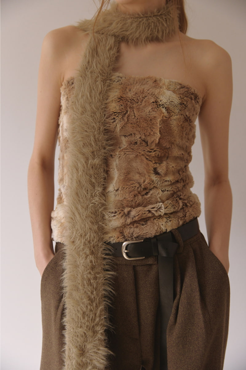 Project Wave - Korean Women Fashion - #shopsmall - Hairy Bustier - 4