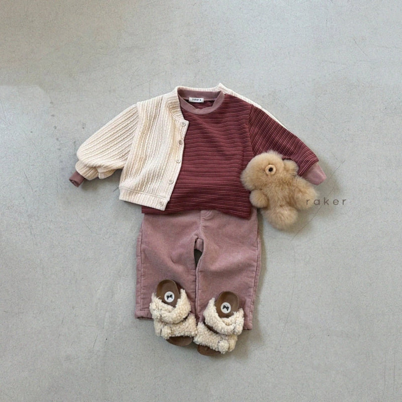 Raker - Korean Children Fashion - #discoveringself - Fleece Corduroy Span Pants - 7