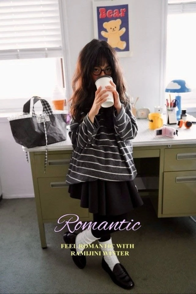 Ramijini - Korean Children Fashion - #kidzfashiontrend - Romantic Stripe Tee - 9