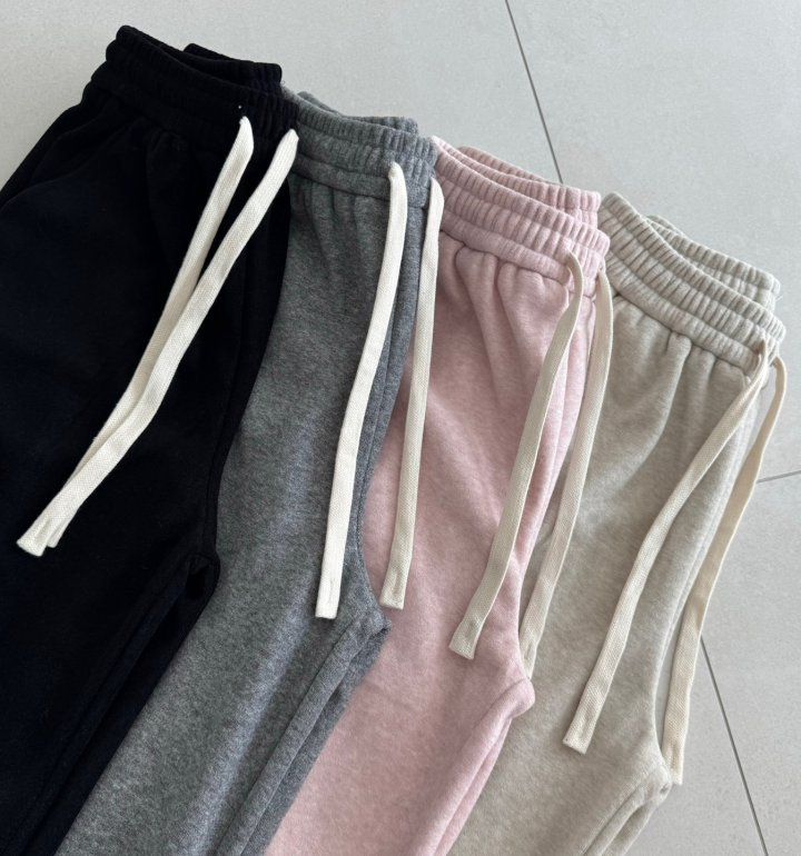 Ripple - Korean Women Fashion - #womensfashion - Pigment Fleece Pants - 4