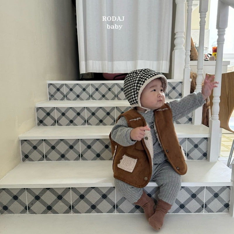 Roda J - Korean Baby Fashion - #babywear - Bebe B Mocha Mustang Vest - 8