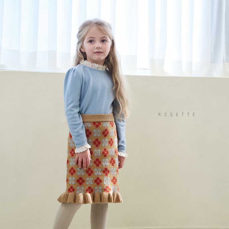 Rosette - Korean Children Fashion - #discoveringself - Cliff Knit Skirt - 9