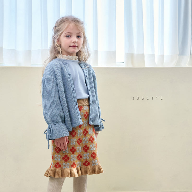 Rosette - Korean Children Fashion - #kidsstore - Cliff Knit Skirt - 12