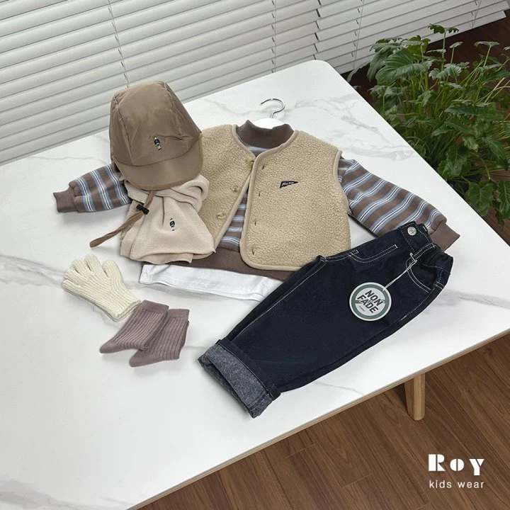 Roy - Korean Baby Fashion - #babyfashion - Fleece Non-fade Jeans - 10