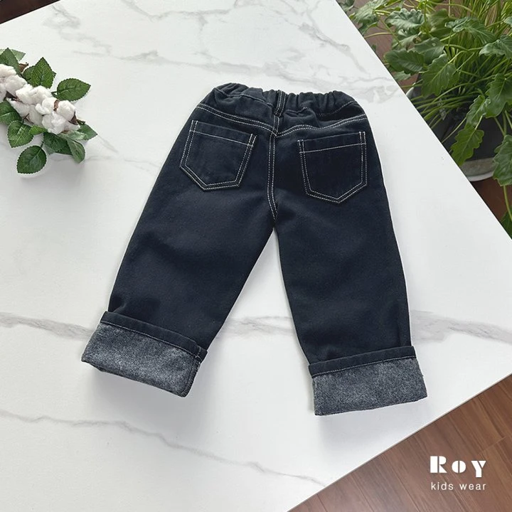 Roy - Korean Baby Fashion - #babygirlfashion - Fleece Non-fade Jeans - 12