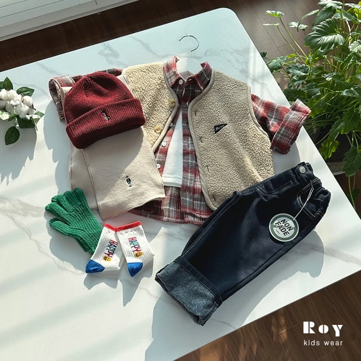 Roy - Korean Baby Fashion - #smilingbaby - Fleece Non-fade Jeans - 6