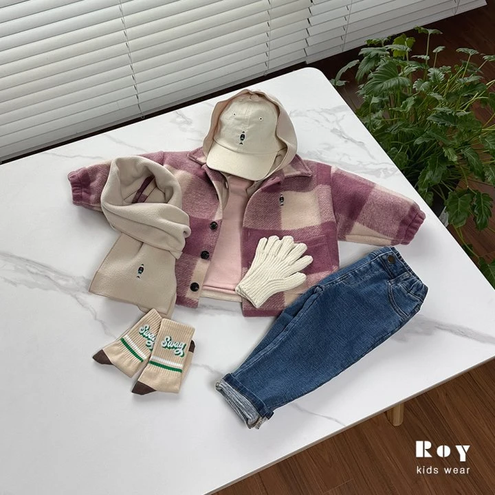 Roy - Korean Children Fashion - #fashionkids - Slim Fleece Denim Pants - 5