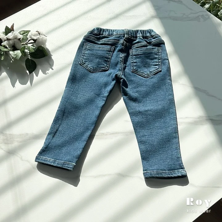 Roy - Korean Children Fashion - #kidsshorts - Slim Fleece Denim Pants - 6