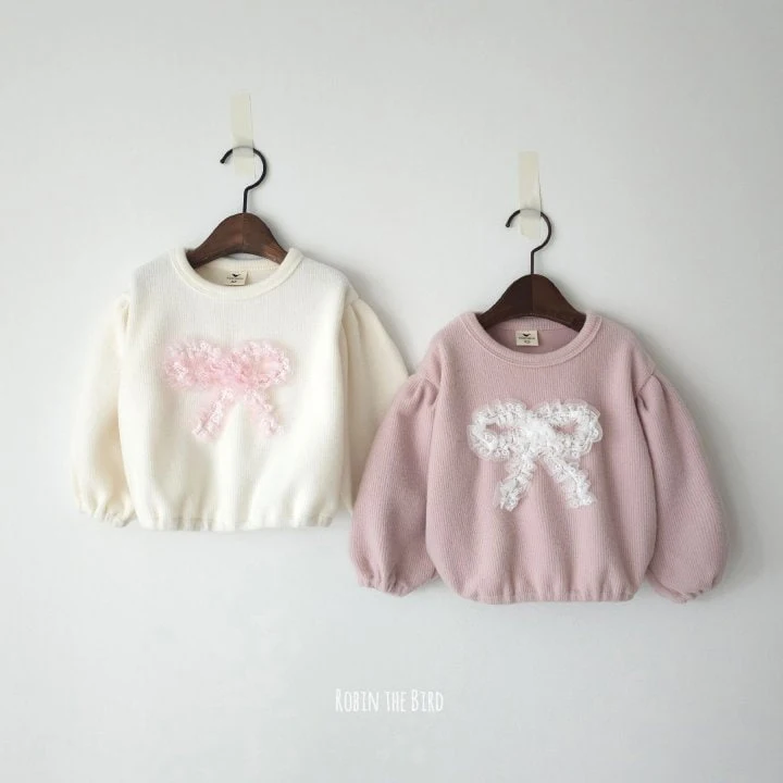 Saerobin - Korean Children Fashion - #fashionkids - Fleece Ribbon Tee