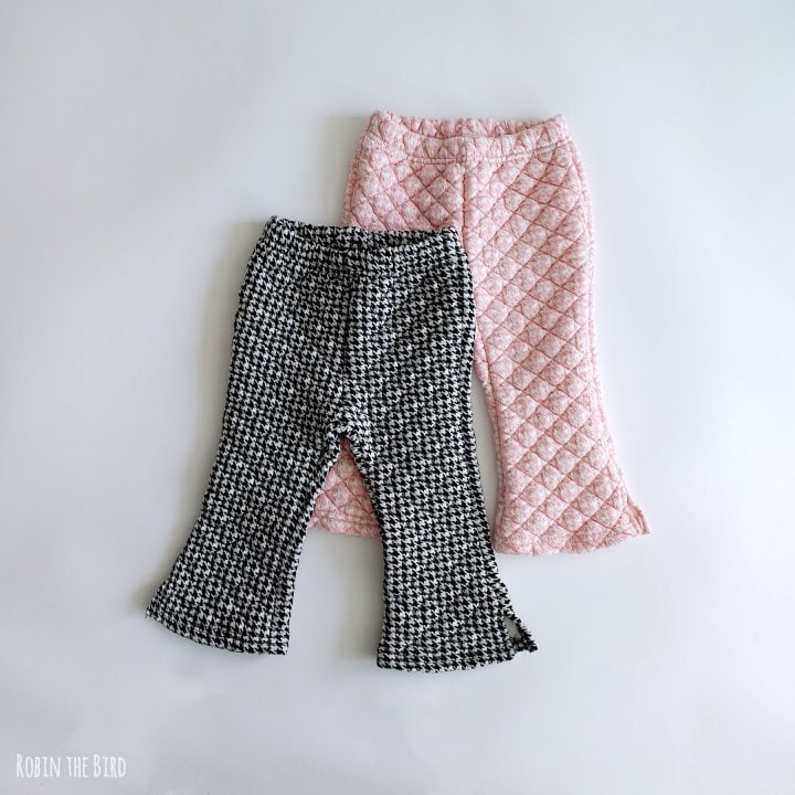 Saerobin - Korean Children Fashion - #kidsstore - Quilting Check Bootscut Pants