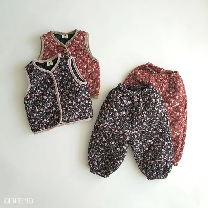 Saerobin - Korean Children Fashion - #littlefashionista - Quilting Vest Top Bottom Set