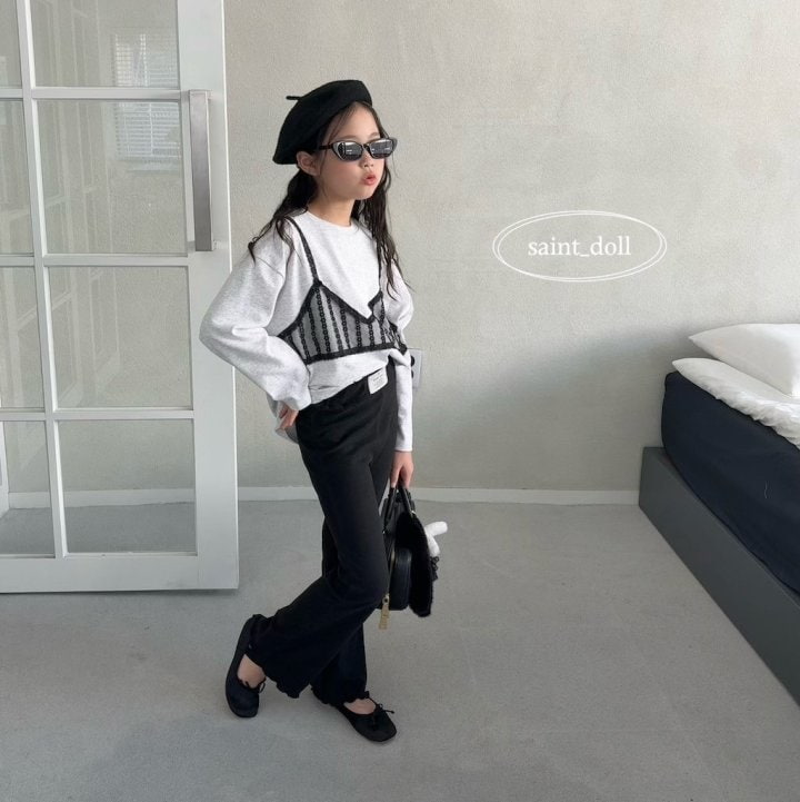 Saint Doll - Korean Children Fashion - #childofig - Label Bootcut Pants - 4