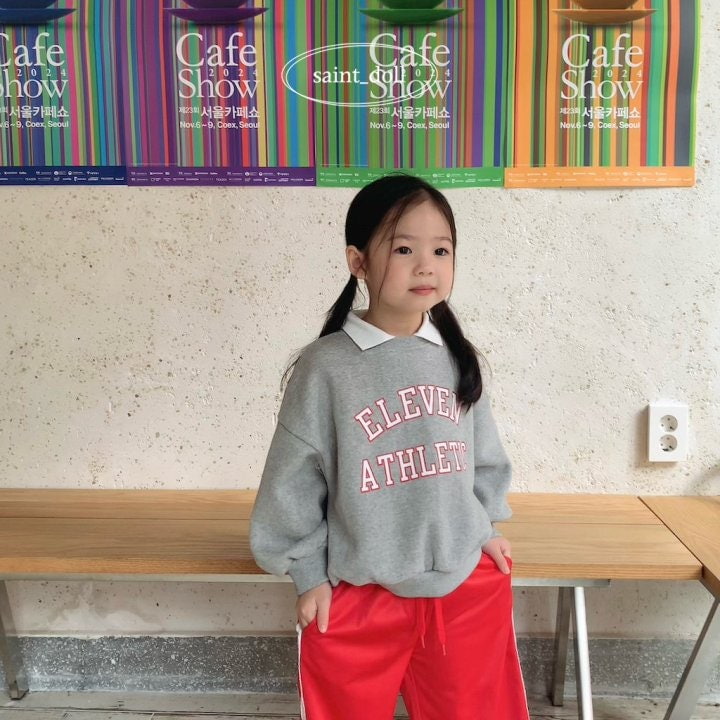 Saint Doll - Korean Children Fashion - #discoveringself - Eleven Collar Sweatshirt - 3