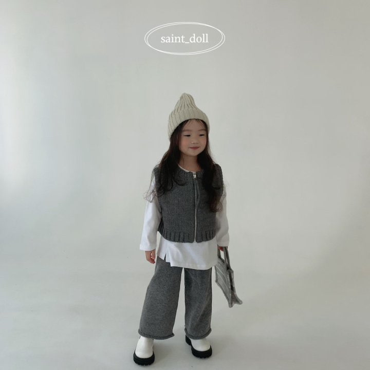 Saint Doll - Korean Children Fashion - #discoveringself - Zipper Knit Vest - 4