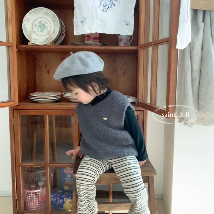 Saint Doll - Korean Children Fashion - #kidsshorts - Soft Knit Vest - 9