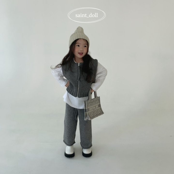 Saint Doll - Korean Children Fashion - #kidzfashiontrend - Zipper Knit Vest - 7