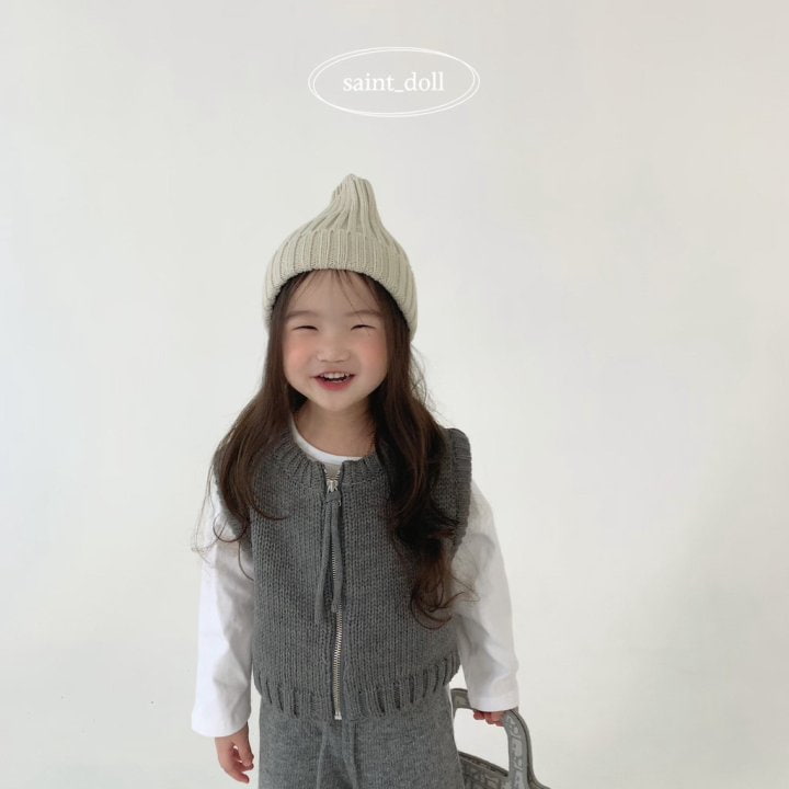 Saint Doll - Korean Children Fashion - #minifashionista - Zipper Knit Vest - 11