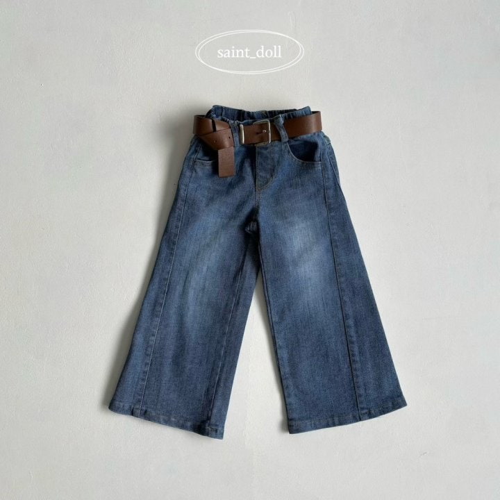 Saint Doll - Korean Children Fashion - #minifashionista - Wide Denim Bootcut Pants - 9