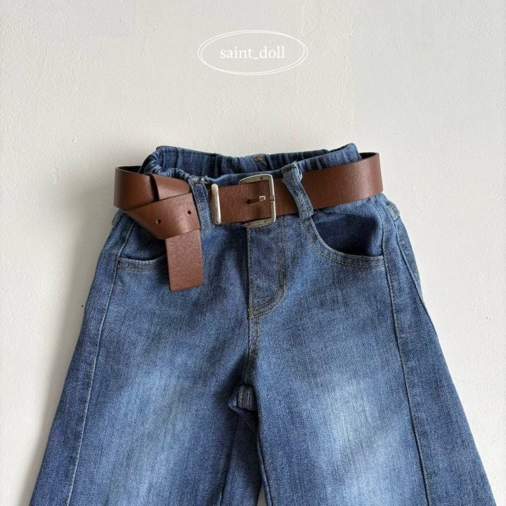 Saint Doll - Korean Children Fashion - #prettylittlegirls - Wide Denim Bootcut Pants - 10