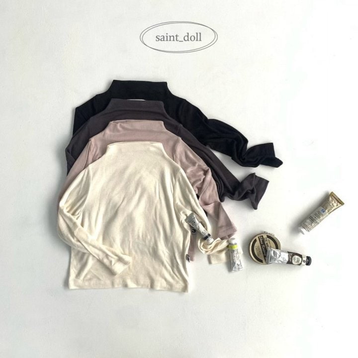 Saint Doll - Korean Children Fashion - #toddlerclothing - Basic Turtleneck Tee