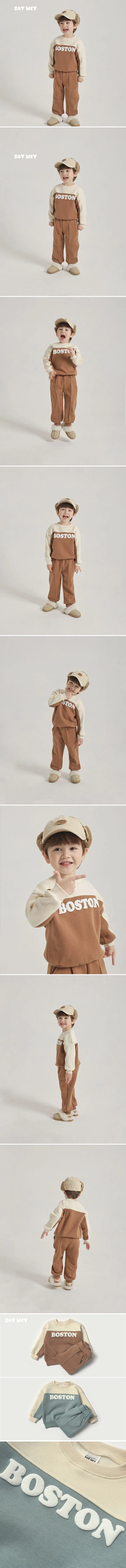 Say Hey - Korean Children Fashion - #minifashionista - Boston Top Bottom Set