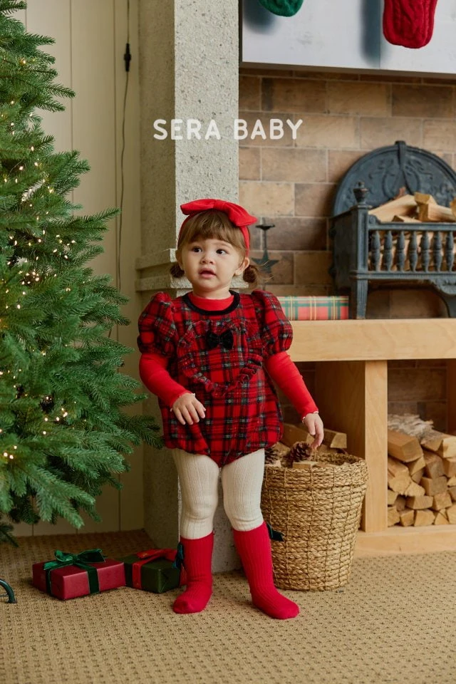 Sera - Korean Baby Fashion - #babyboutique - Bebe Check Heart Suit