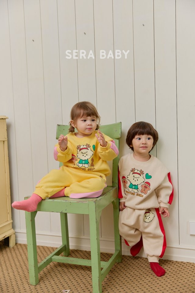 Sera - Korean Baby Fashion - #babyboutique - Bebe Cookie Poodle Top Bottom Set - 9