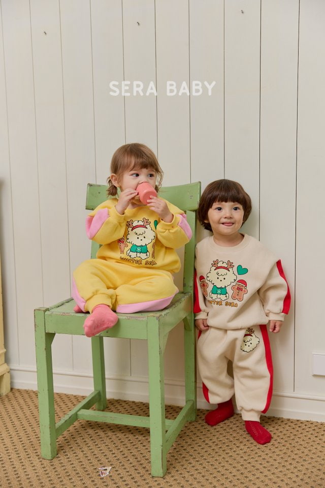 Sera - Korean Baby Fashion - #babyoninstagram - Bebe Cookie Poodle Top Bottom Set