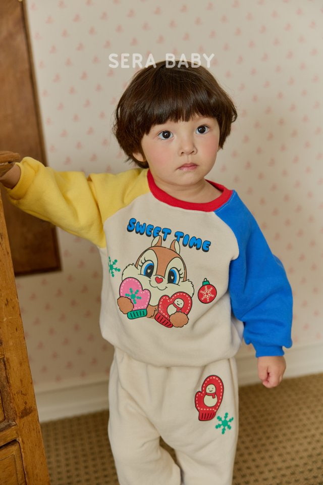 Sera - Korean Baby Fashion - #babyoutfit - Bebe Gloves Squirrel Top Bottom Set - 4