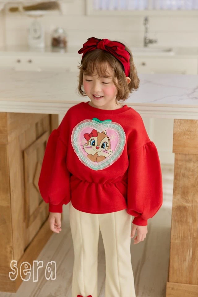 Sera - Korean Children Fashion - #Kfashion4kids - Heart Lace Long Sweatshirt - 5