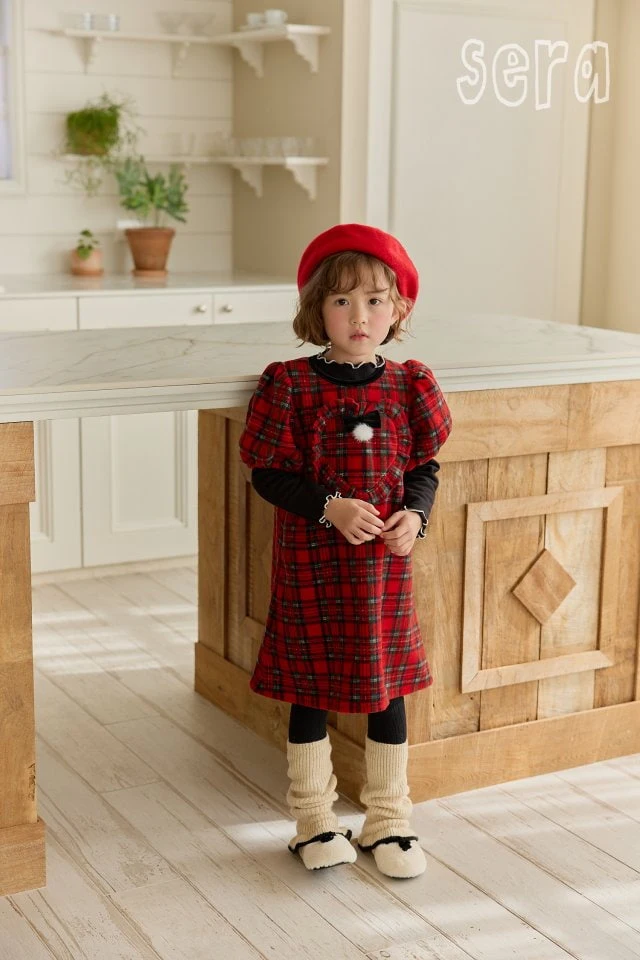 Sera - Korean Children Fashion - #childofig - Check Heart Dress - 3